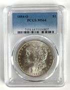 PCGS Graded 1884-O US $1 Morgan Silver Dollar MS64