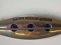 Sterling Silver Amethyst Brooch