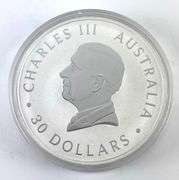 2025 Australia $30 Kookaburra 30th Anniversary with Kookaburra Privy KILO oz .999 Silver Coin