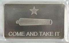 Dallas Gold and Silver Come and Take It 10 oz .999 Fine Silver Ingot/ Bar
