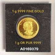 Royal Canadian Mint 1g Maple Leaf .999 Fine Gold Round