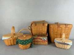 Group of Longaberger Baskets with Lids
