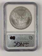 NGC Graded 2007 W US $1 Silver Eagle Silver Dollar MS70