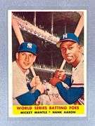 1958 Topps World Series Batting Foes Mantle/ Aaron #418
