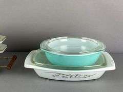 Group of 4 Pyrex Seasonal Glass Casserole Dishes