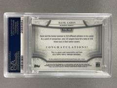2013 Topps Triple Threads Hank Aaron Relic Legends #HA PSA 9, 10/36