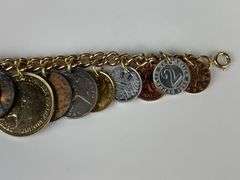 Assorted Coin Charm Bracelet