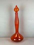 Blenko Style Burnt Orange Glass Decanter