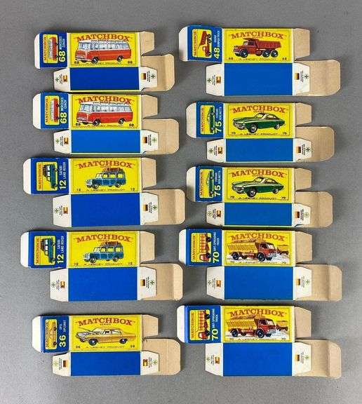Group of 10 Matchbox Type E Boxes - Matthew Bullock Auctioneers