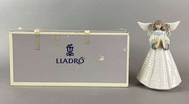 Lladro Porcelain Angelic Cymbalist Figurine