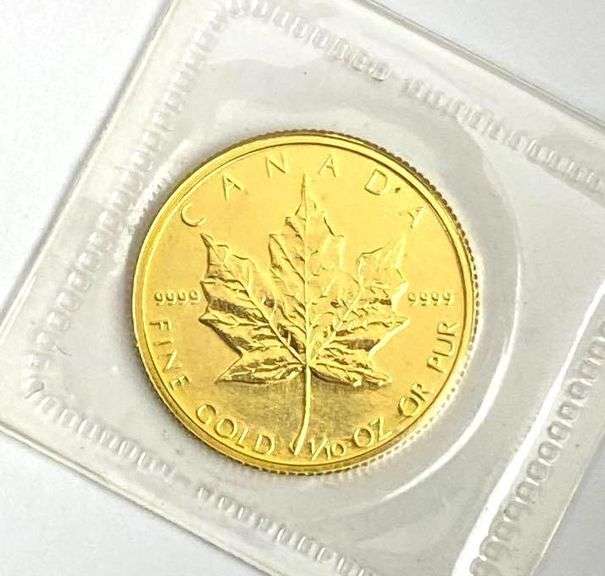 1986 Canada $5 Maple Leaf 1/10 oz .999 Fine Gold Coin