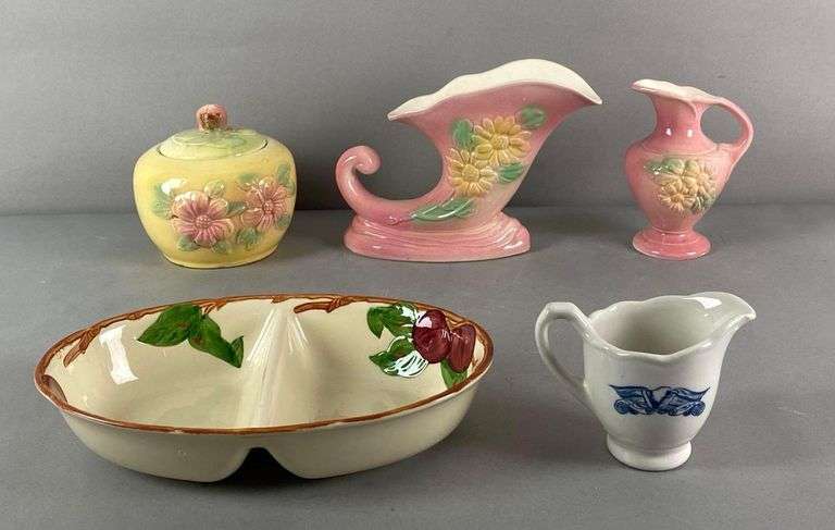 Group of 5 Assorted Pottery Items - Matthew Bullock Auctioneers