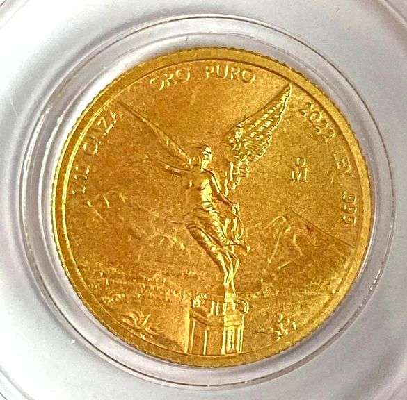 2022 Mexico Libertad 1/10oz .999 Gold Coin