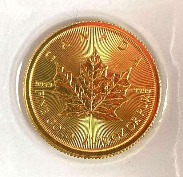 2018 Canada $5 Maple Leaf 1/10oz .999 Gold Coin