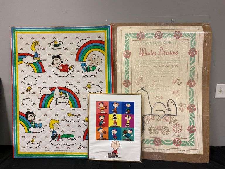 Group of 3 Peanuts Snoopy Posters and More - Matthew Bullock Auctioneers