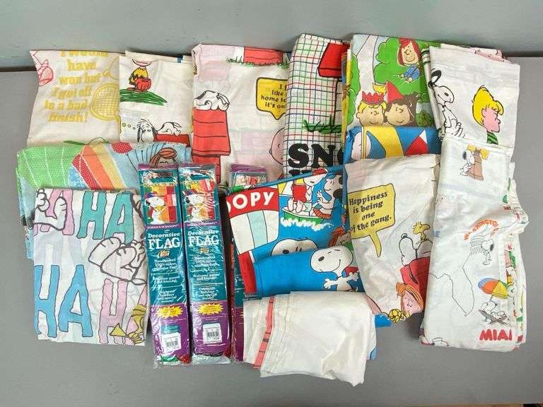 Group of Assorted Peanuts Snoopy Textiles and More - Matthew Bullock ...