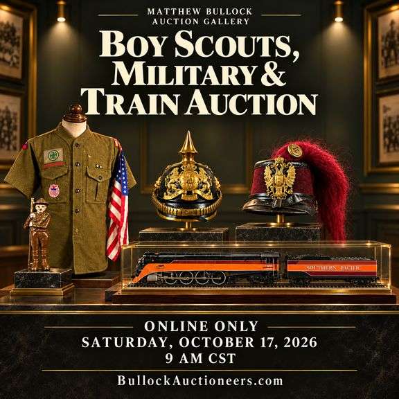 Boy Scouts, Military, Coins, & Model Train Auction