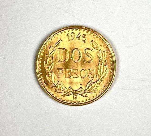 1945 Mexico Dos Pesos Gold Coin