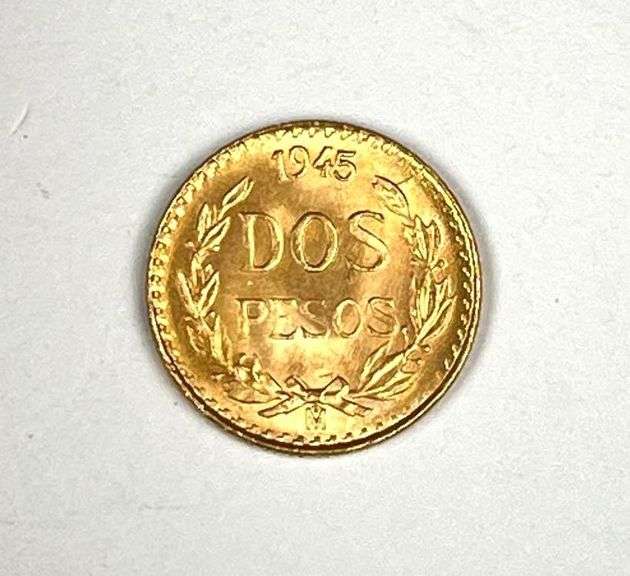 1945 Mexico Dos Pesos Gold Coin