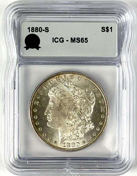 1880 S US Morgan Silver Dollar ICG MS65