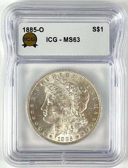 1885 O US Morgan Silver Dollar ICG MS63
