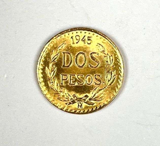 1945 Mexico Dos Pesos Gold Coin