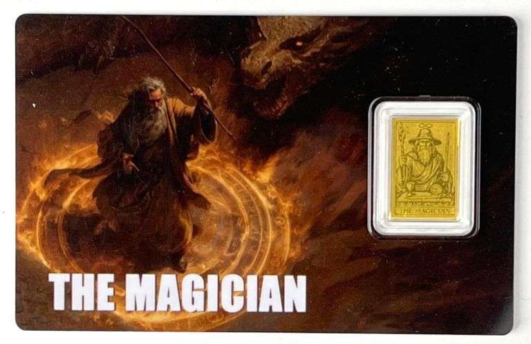 2026 Republic of Liberia $12 The Magician 1/1000 oz .9999 Gold Ingot/ Bar