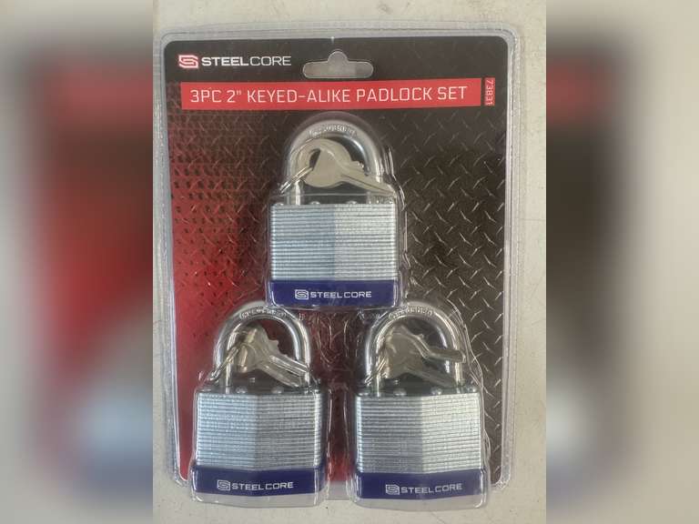 Unused 3 Pc 2" Padlock Set