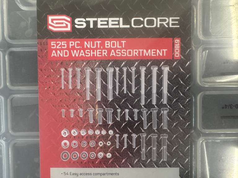 Unused 525 Pc Nut, Bolt, Washer Set
