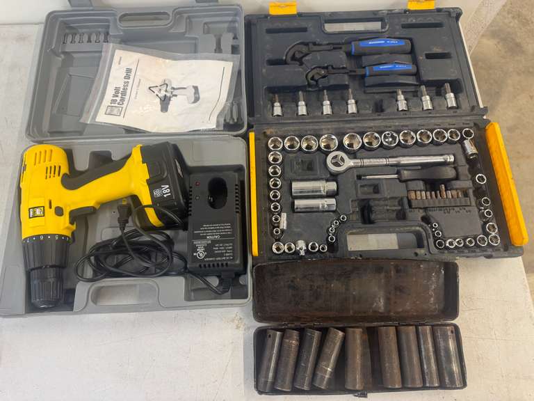 18V Cordless Drill and Socket Sets