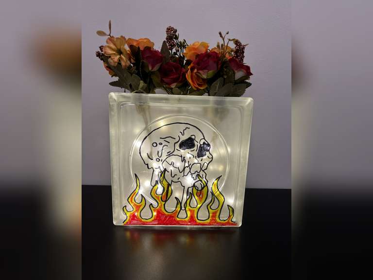 A Skull Full and Fresh Roses