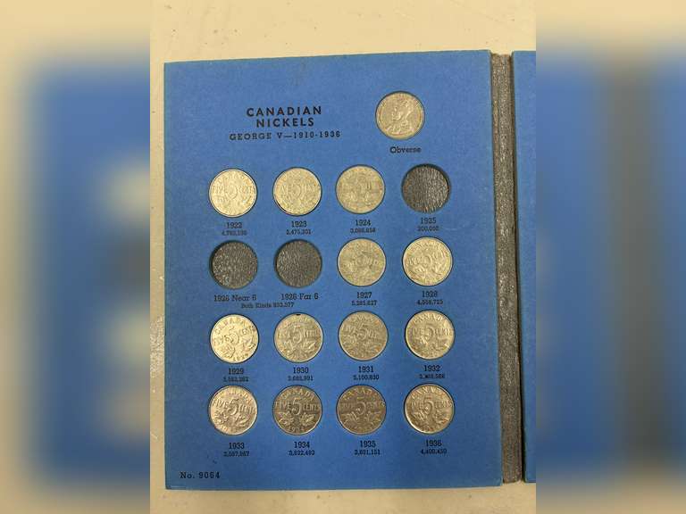Cdn Nickle Coin Set 1922--1960 (Missing Key Coins)