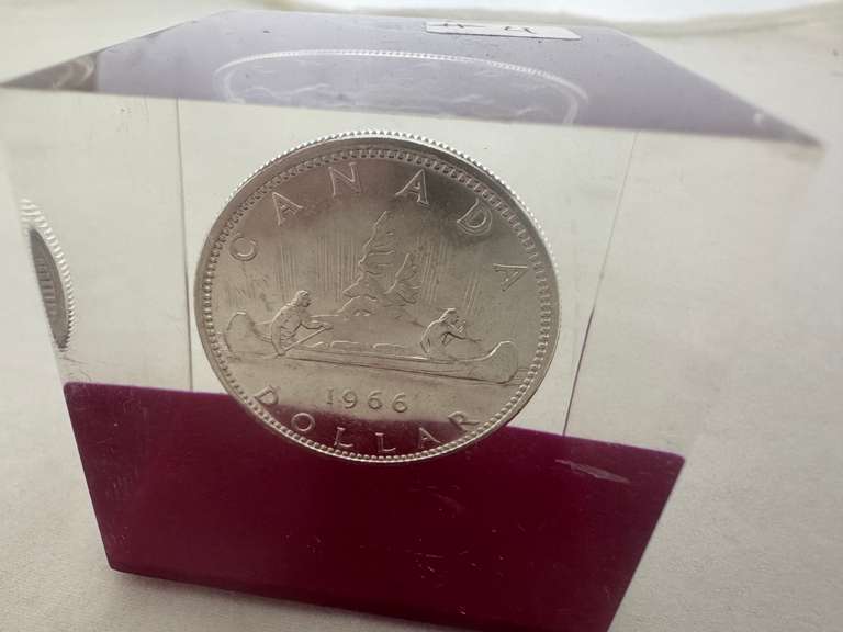 1964 Cdn Silver Dollar Paper Weight