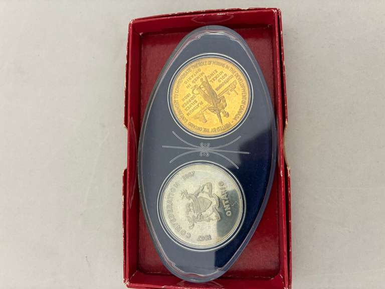 (2) Medallion Set Celebrating Mining in Canada