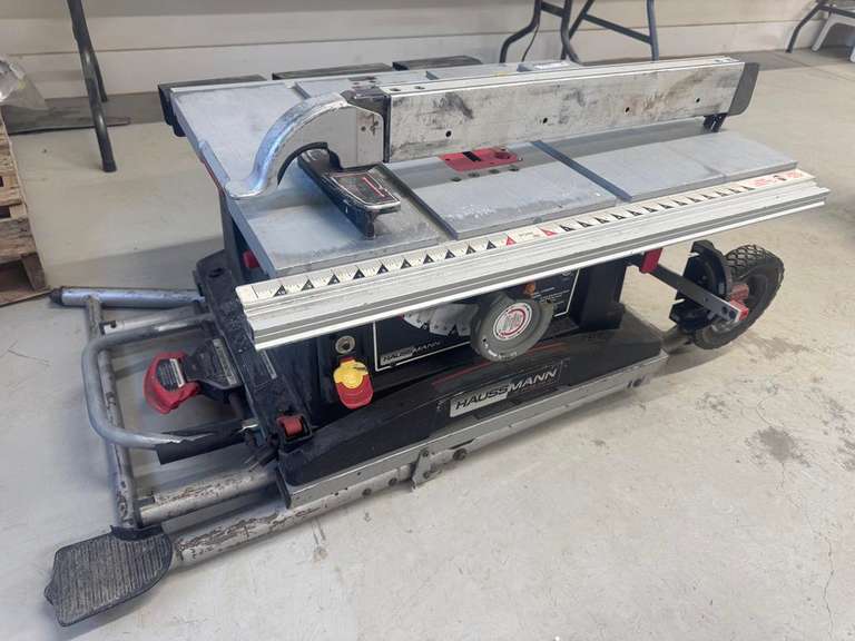 Haussmann Table Saw on Rolling Table