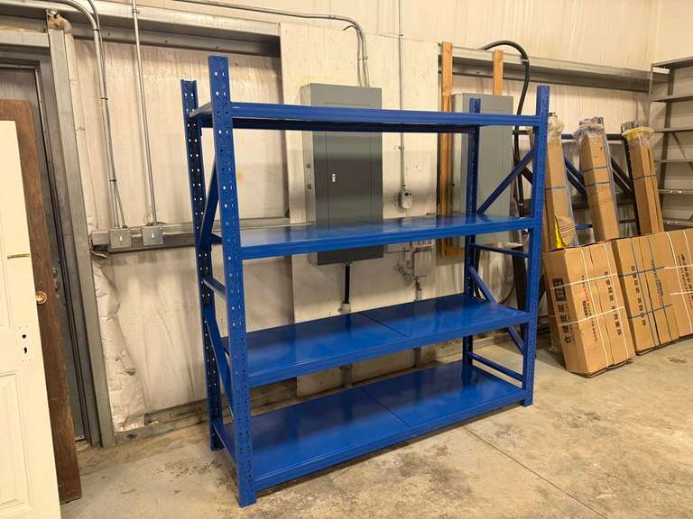 4-Tier Metal Freestanding Storage Shelving Unit - 300kg Rated (78"x79"x24")