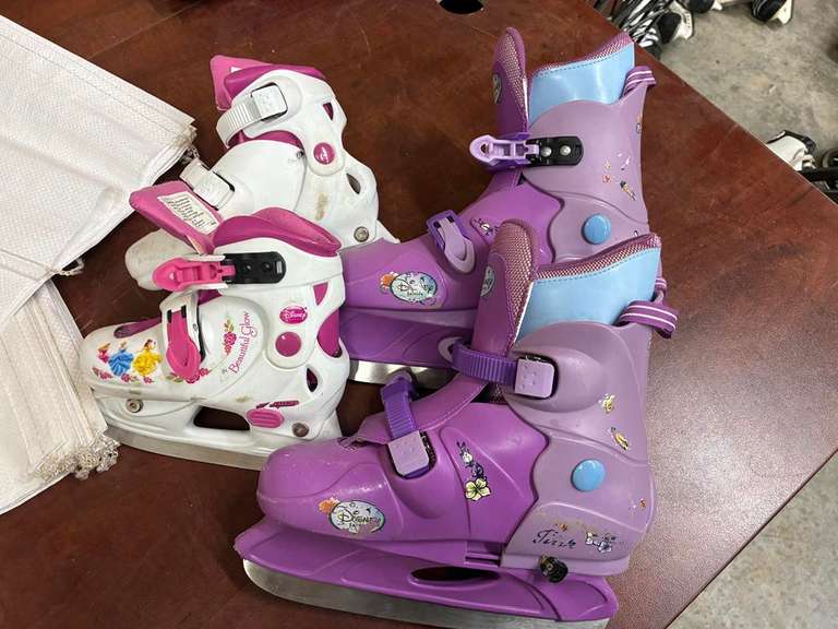 (2) Pairs of Girl's Adjustable Skates