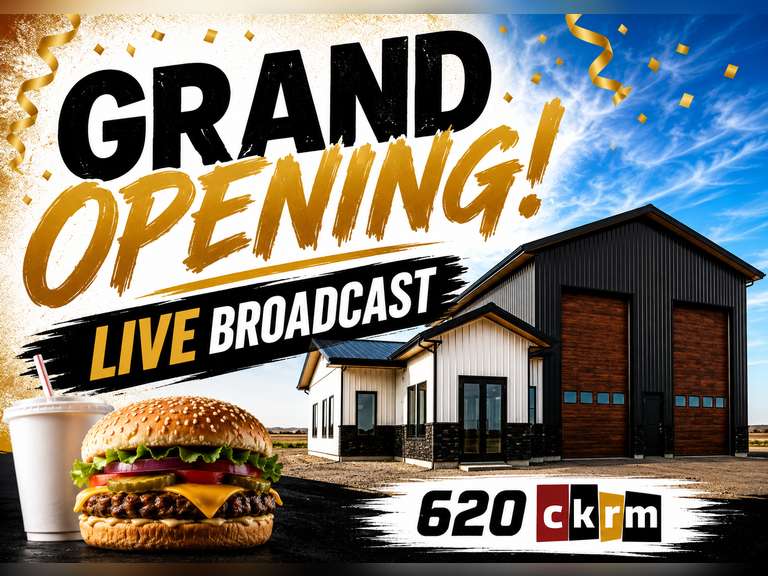 Grand Opening: Live Auction & CKRM Broadcast Live on Location