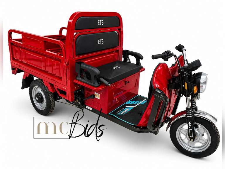 Unused Red 3-Wheel Electric Tricycle Model ET13