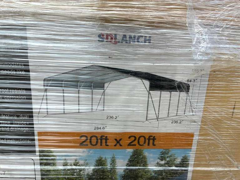 Unused Sclanch 20'x20' Car Port Model SDLC2020