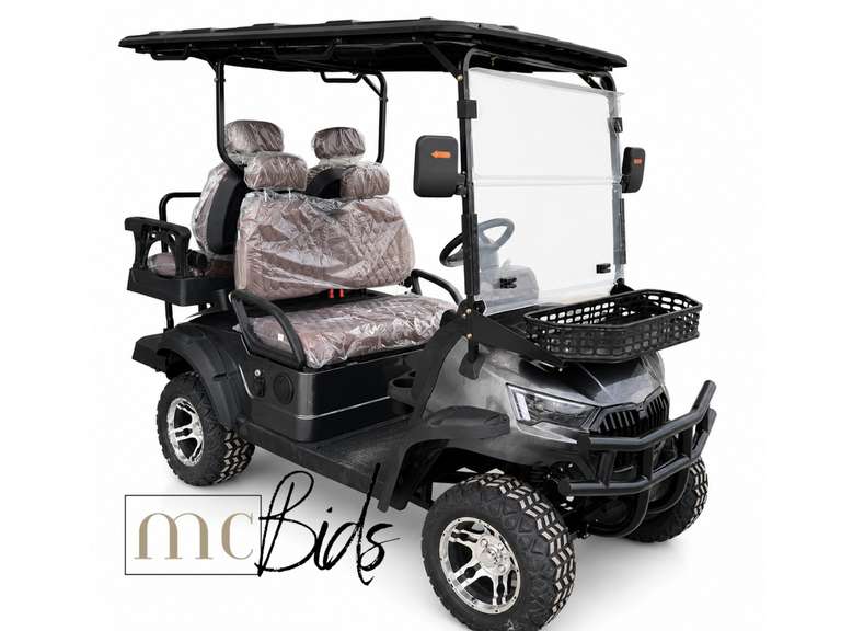 Unused Charcoal Electric 4 Wheel Golf Cart