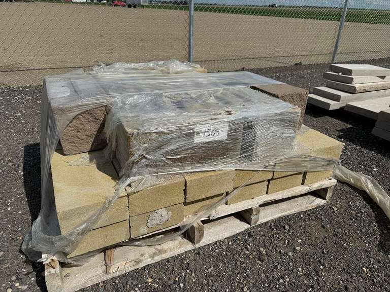 Pallet of Variety of Concrete & Stone Blocks