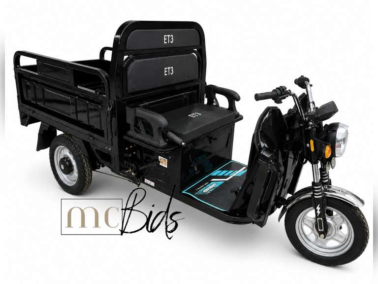 Unused 3 Wheel Electric Tricycle Model ET13- Black