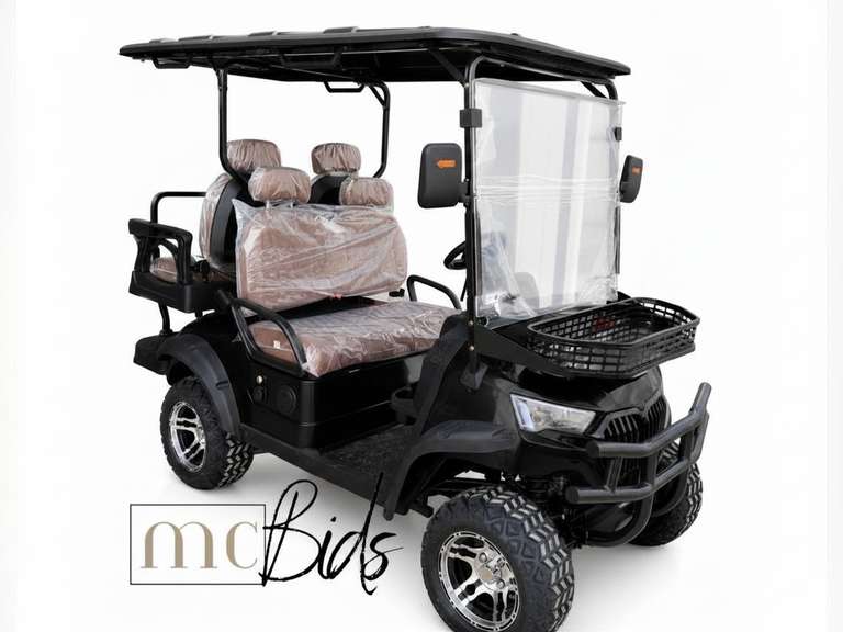 Unused Black 4-Seater Electric Golf Cart