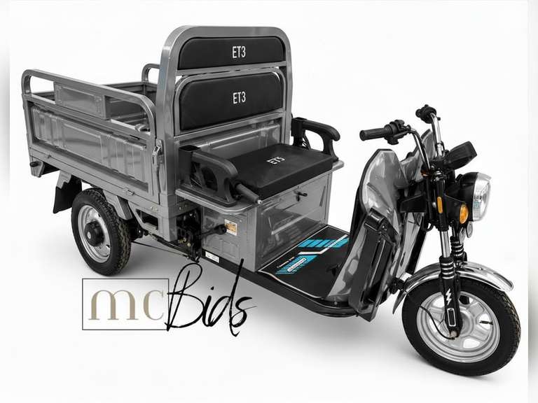 Unused Grey 3-Wheel Electric Tricycle Model ET13