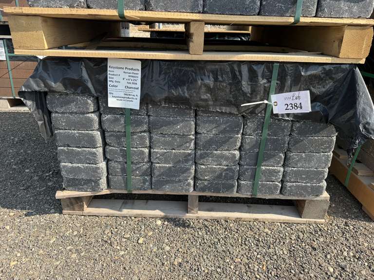Approx (240) 8'' x 6'' x 2 3/8'' Charcoal Roman Pavers