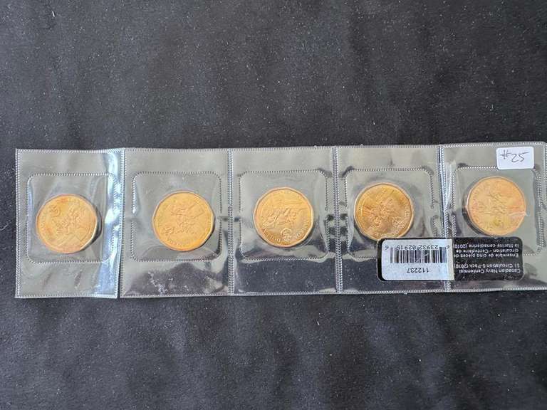 2010 Cdn $1 Navy Coins - 5 Pack
