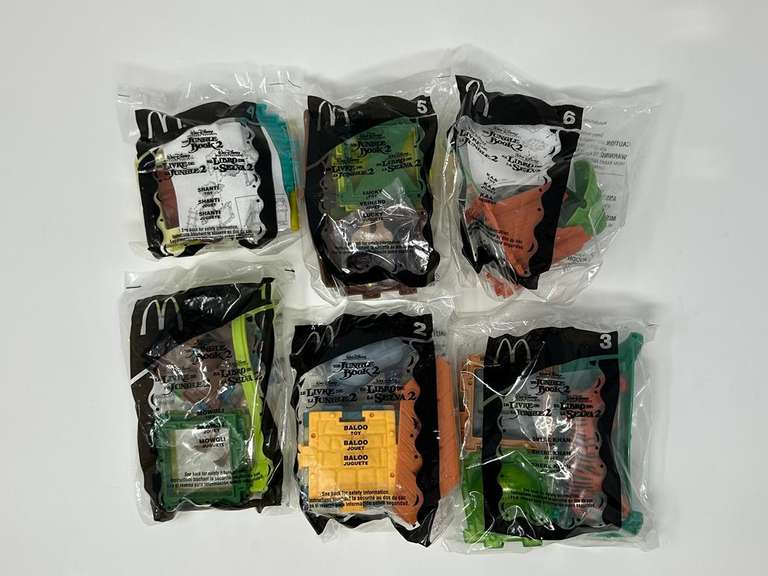 Set of (6) Jungle Book 2 Happy Meal Toys