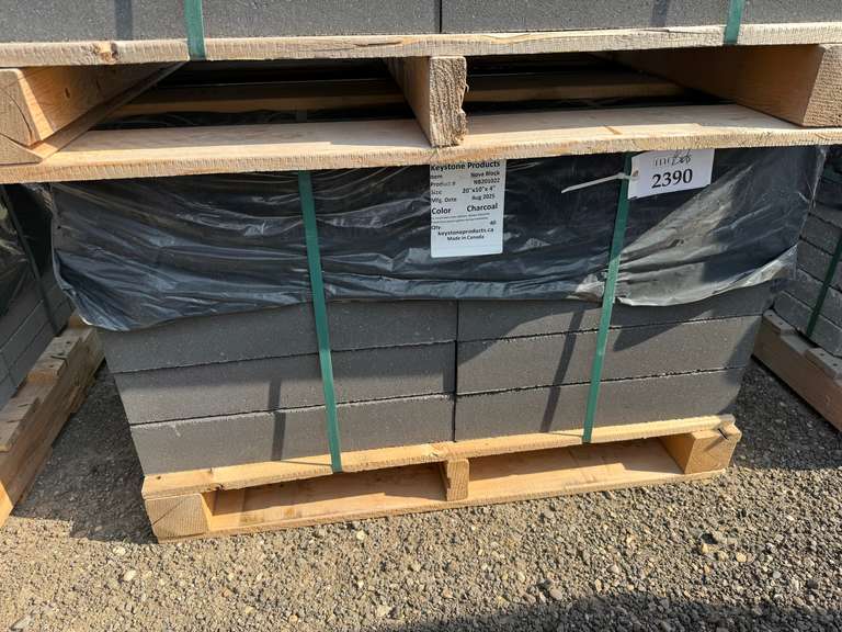 Approx (40) 20'' x 10'' x 4'' Charcoal Nova Blocks