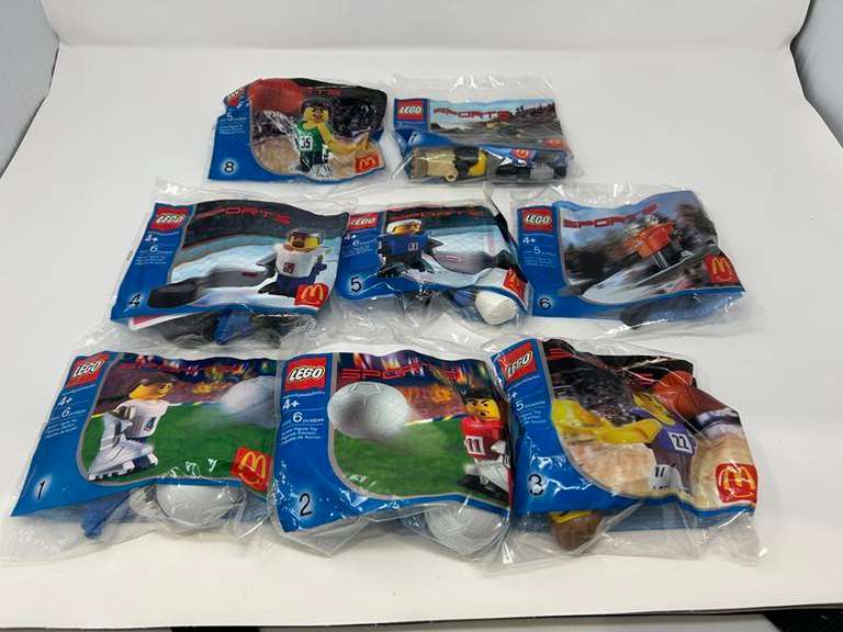 Set of (8) Lego Sports & (6) Clikits Lego Happy Meal Toys